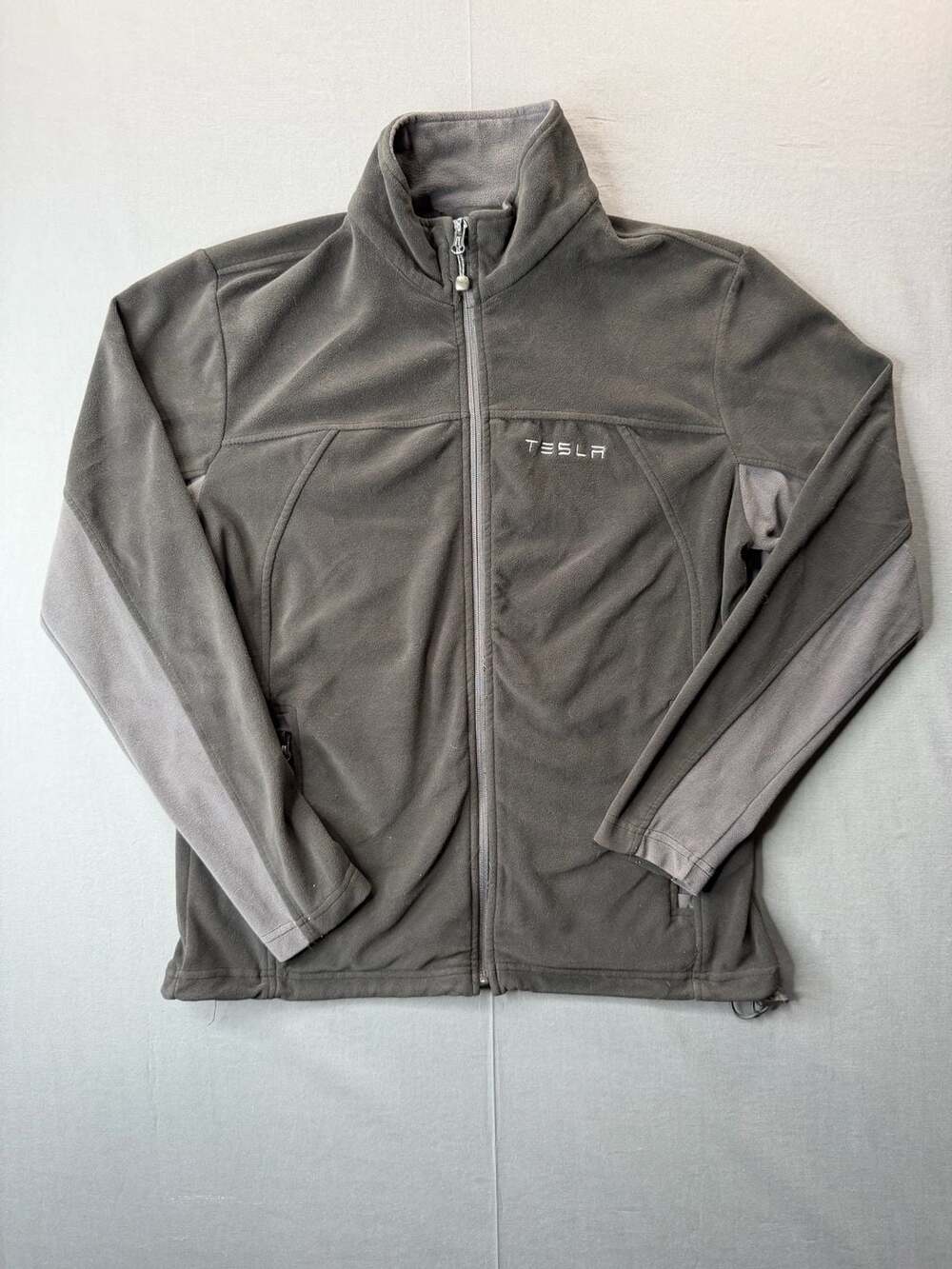 North End Ladies Tesla Branded Full Zip Fleece Jacket Gray Size L